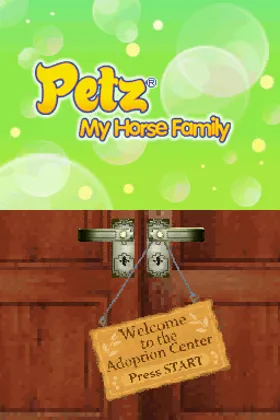 Petz - My Horse Family (Europe) (En,Fr,De,Es,It,Nl,Sv,No,Da) screen shot title